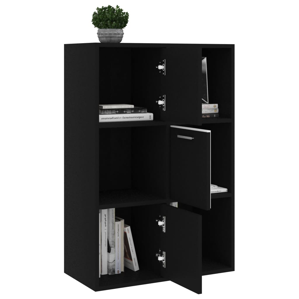 Armoire de rangement noir 60x29,5x90 cm en bois