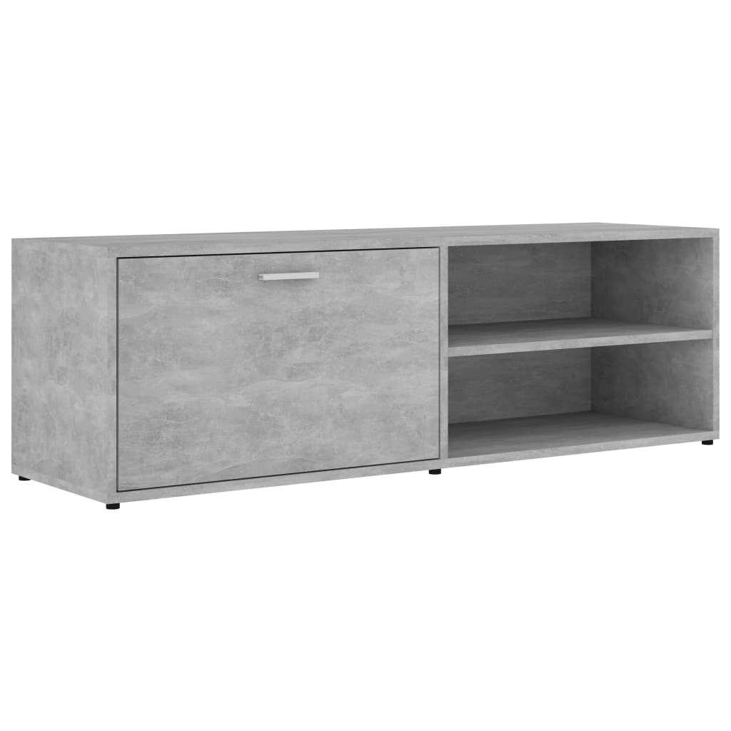 Meuble TV gris béton 120x34x37 cm en bois