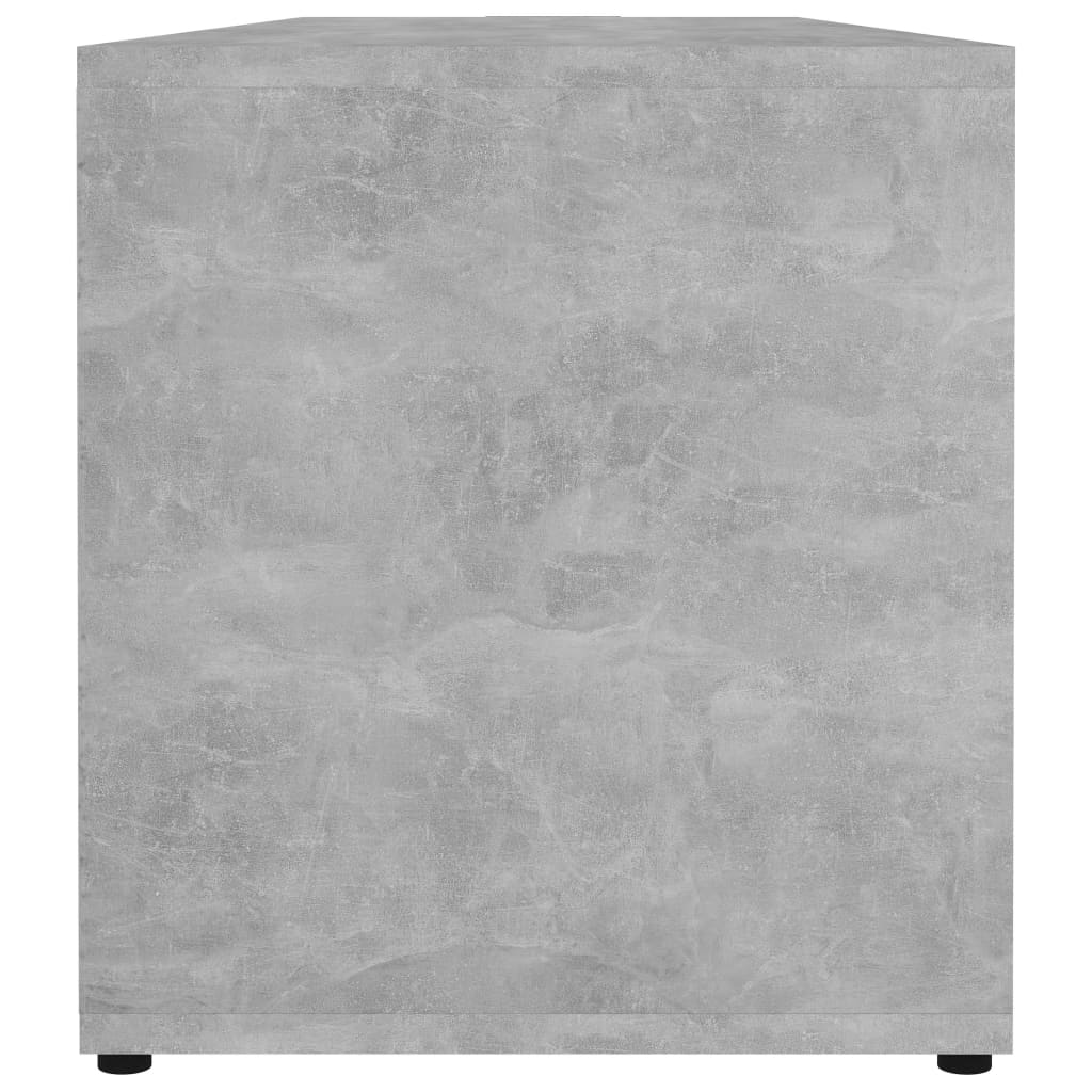 Meuble TV gris béton 120x34x37 cm en bois