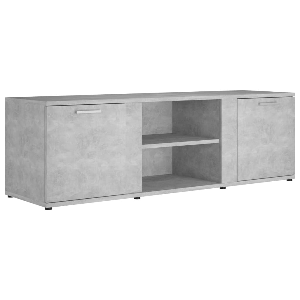 Meuble TV gris béton 120x34x37 cm en bois