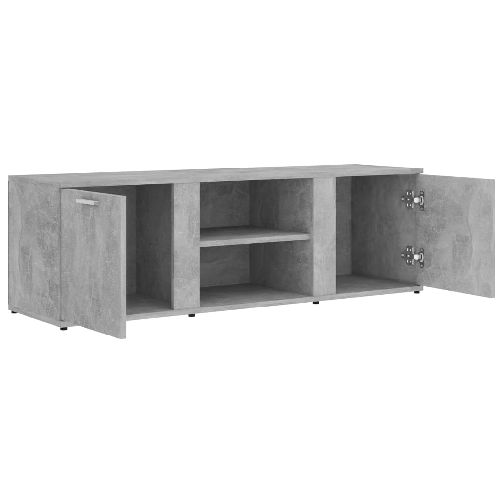 Meuble TV gris béton 120x34x37 cm en bois