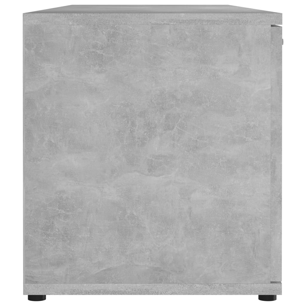 Meuble TV gris béton 120x34x37 cm en bois