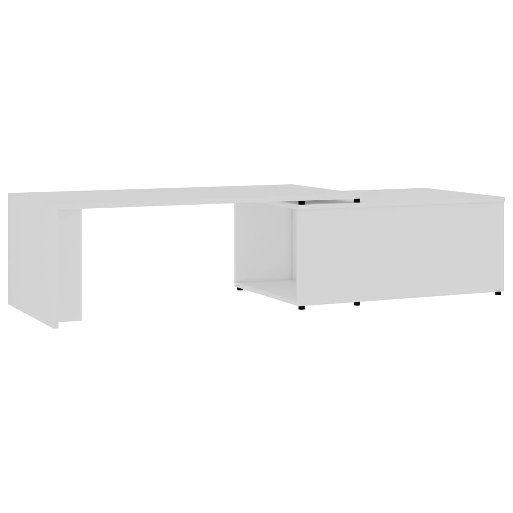 Table basse blanche 150x50x35 cm en bois