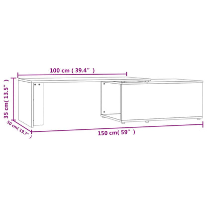 Couchtisch Sonoma-Eiche 150x50x35 cm Holzwerkstoff