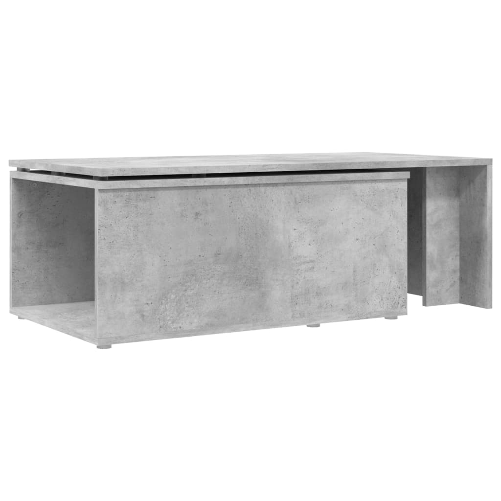 Table basse gris béton 150x50x35 cm en bois