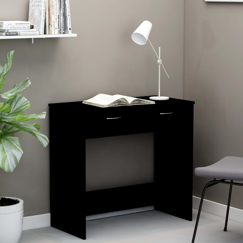 Bureau noir 80x40x75 cm en bois