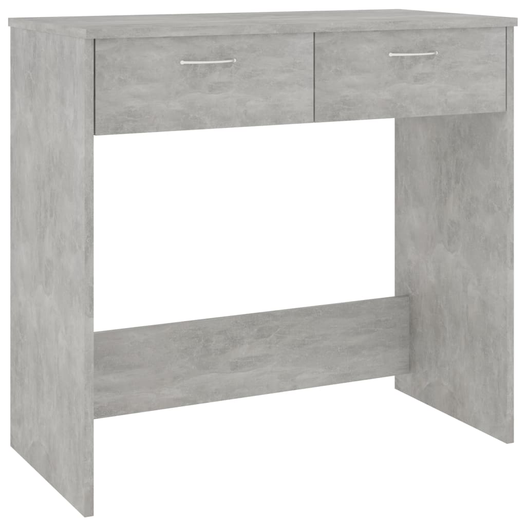 Bureau gris béton 80x40x75 cm en bois