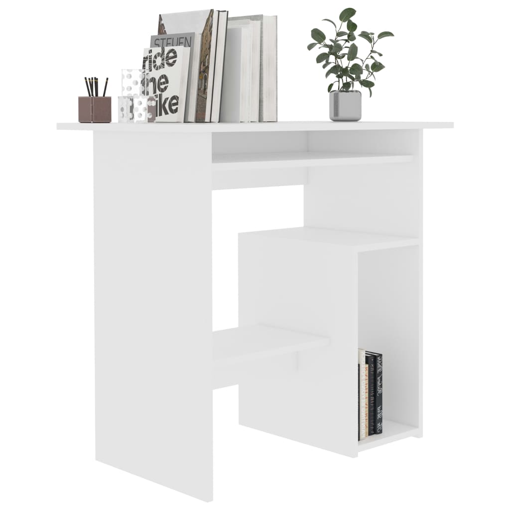 Bureau blanc 80x45x74 cm en bois