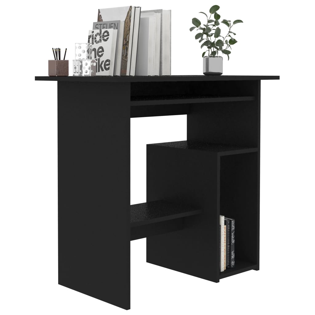 Bureau noir 80x45x74 cm en bois