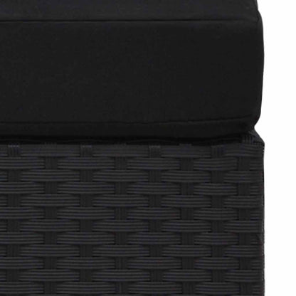 Modulares Sofa-Eckteil Poly Rattan Schwarz