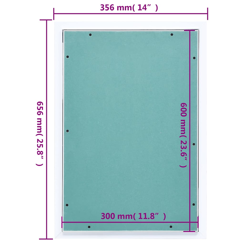 Revisionsklappe mit Aluminium-Rahmen und GK-Einlage 300x600 mm