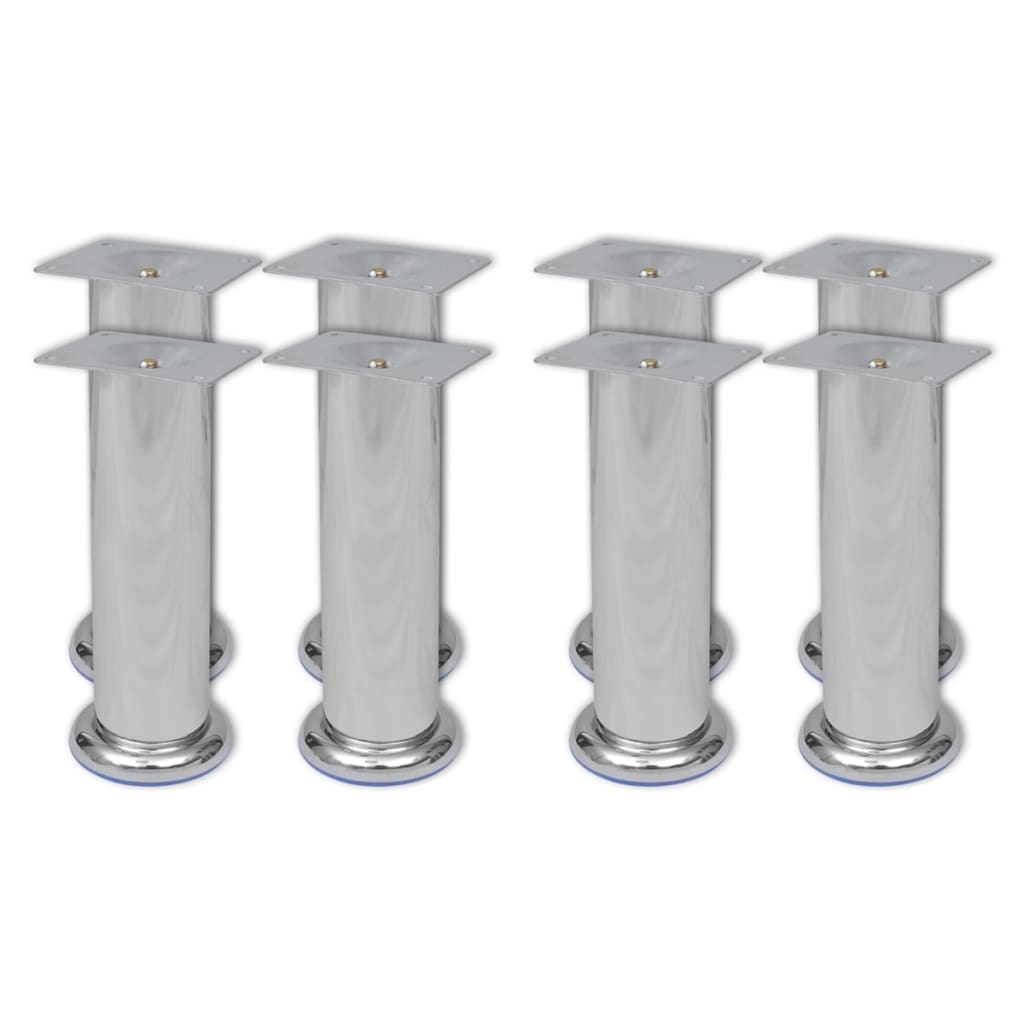 Sofabeine 8 Stk. Rund Chrom 180 mm