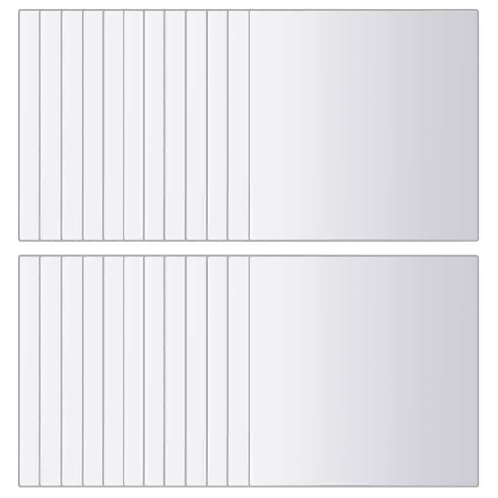 48-tlg. Spiegelfliesen-Set Quadratisch Glas