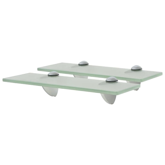 Étagères flottantes, lot de 2, verre 30 x 10 cm, épaisseur 8 mm