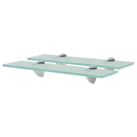 Étagères flottantes, lot de 2, verre 40 x 20 cm, épaisseur 8 mm