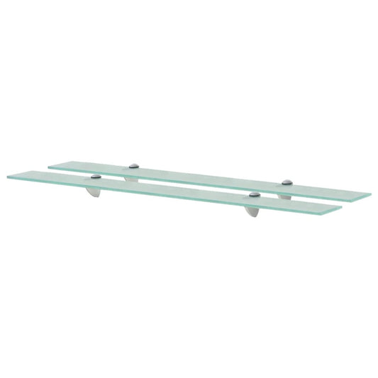 Étagères flottantes, lot de 2, verre 90 x 20 cm, épaisseur 8 mm