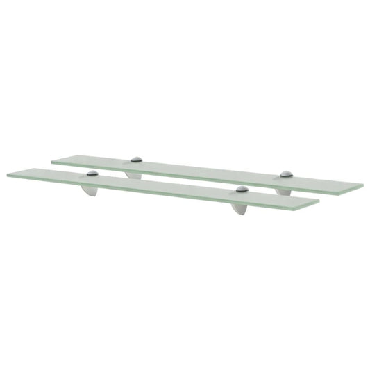 Étagères flottantes, lot de 2, verre 70 x 20 cm, épaisseur 8 mm