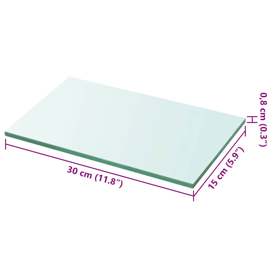 Regalböden 2 Stk. Glas Transparent 30x15 cm