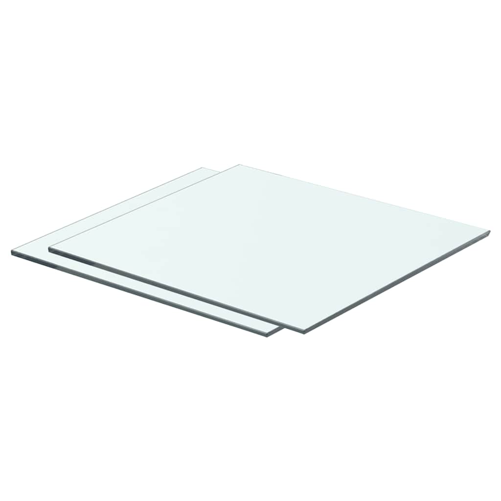 Regalböden 2 Stk. Glas Transparent 40x30 cm