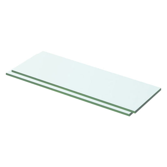 Étagères (2 pièces). Verre transparent 50 x 12 cm.