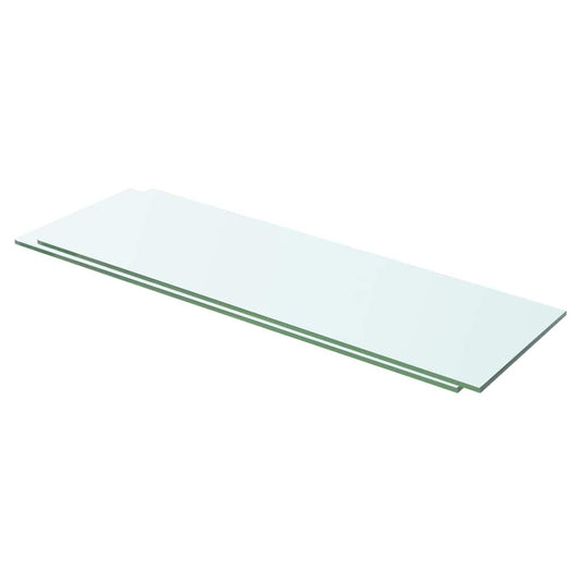 Regalböden 2 Stk. Glas Transparent 60x15 cm