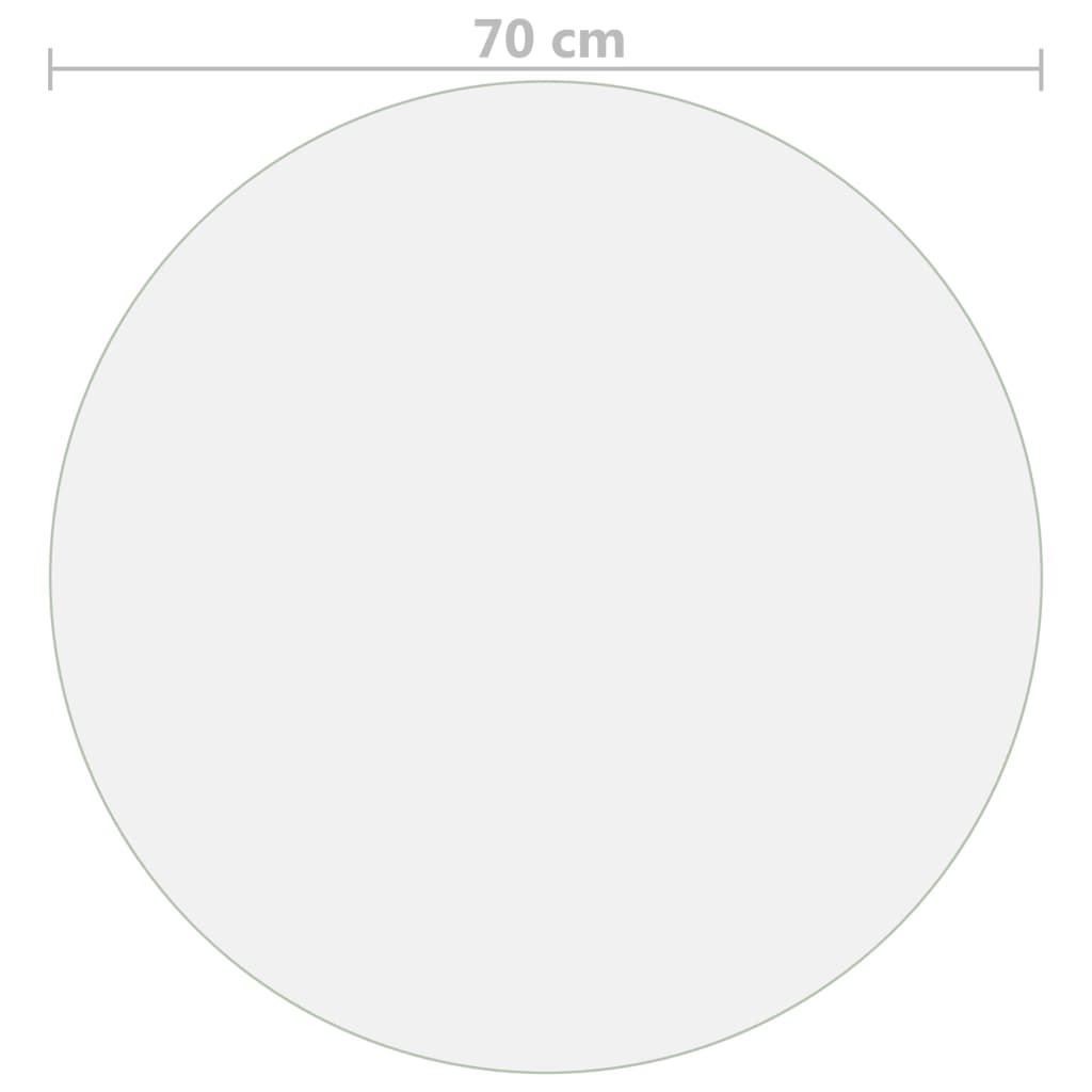 Tischfolie Matt Ø 70 cm 1,6 mm PVC