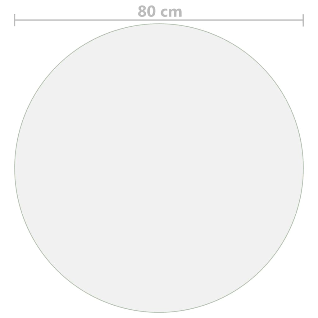 Tischfolie Transparent Ø 80 cm 2 mm PVC