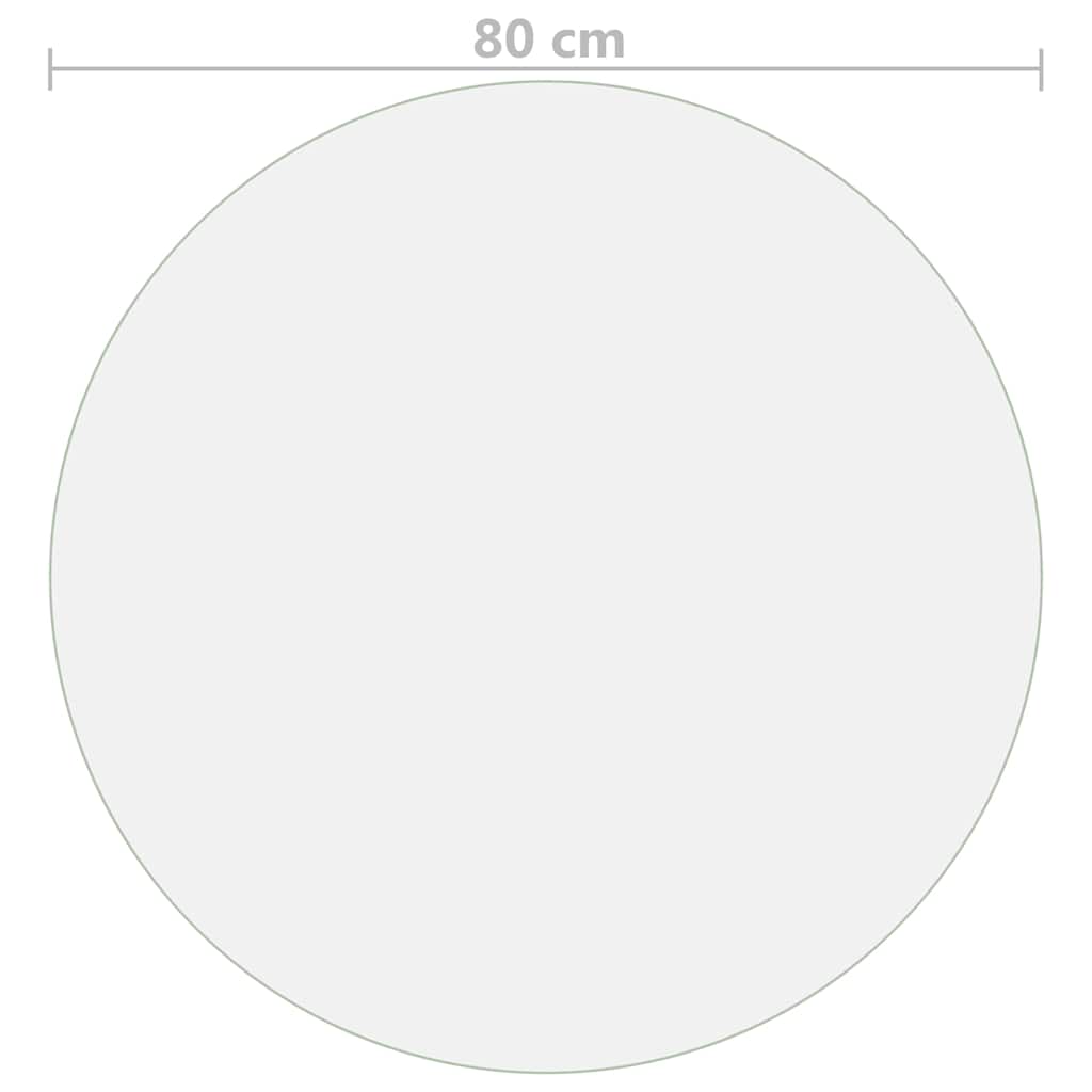 Tischfolie Matt Ø 80 cm 1,6 mm PVC