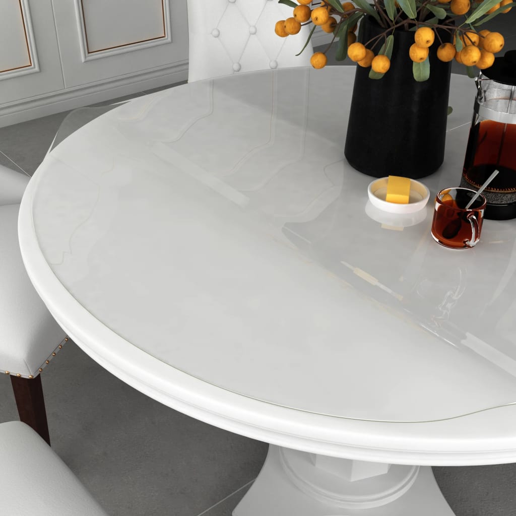 Tischfolie Transparent Ø 90 cm 1,6 mm PVC