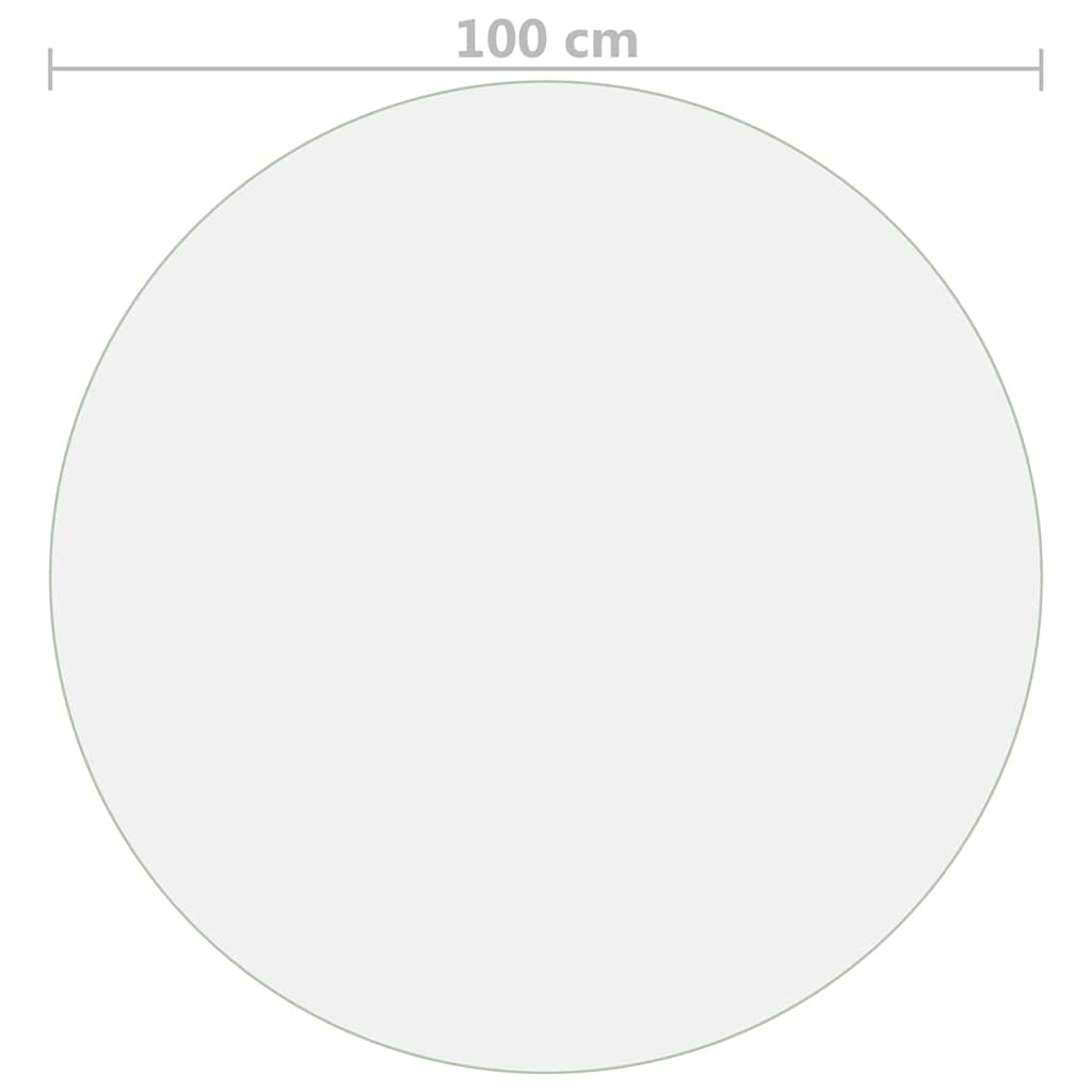 Tischfolie Matt Ø 100 cm 1,6 mm PVC