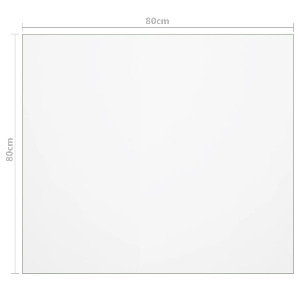 Tischfolie Transparent 80x80 cm 1,6 mm PVC