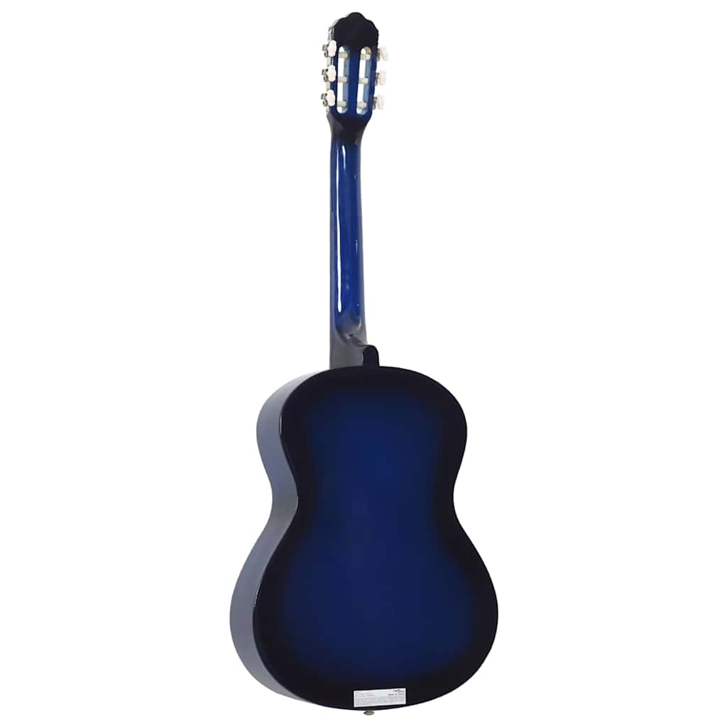 12-tlg. Klassikgitarren-Set für Anfänger Blau 4/4 39