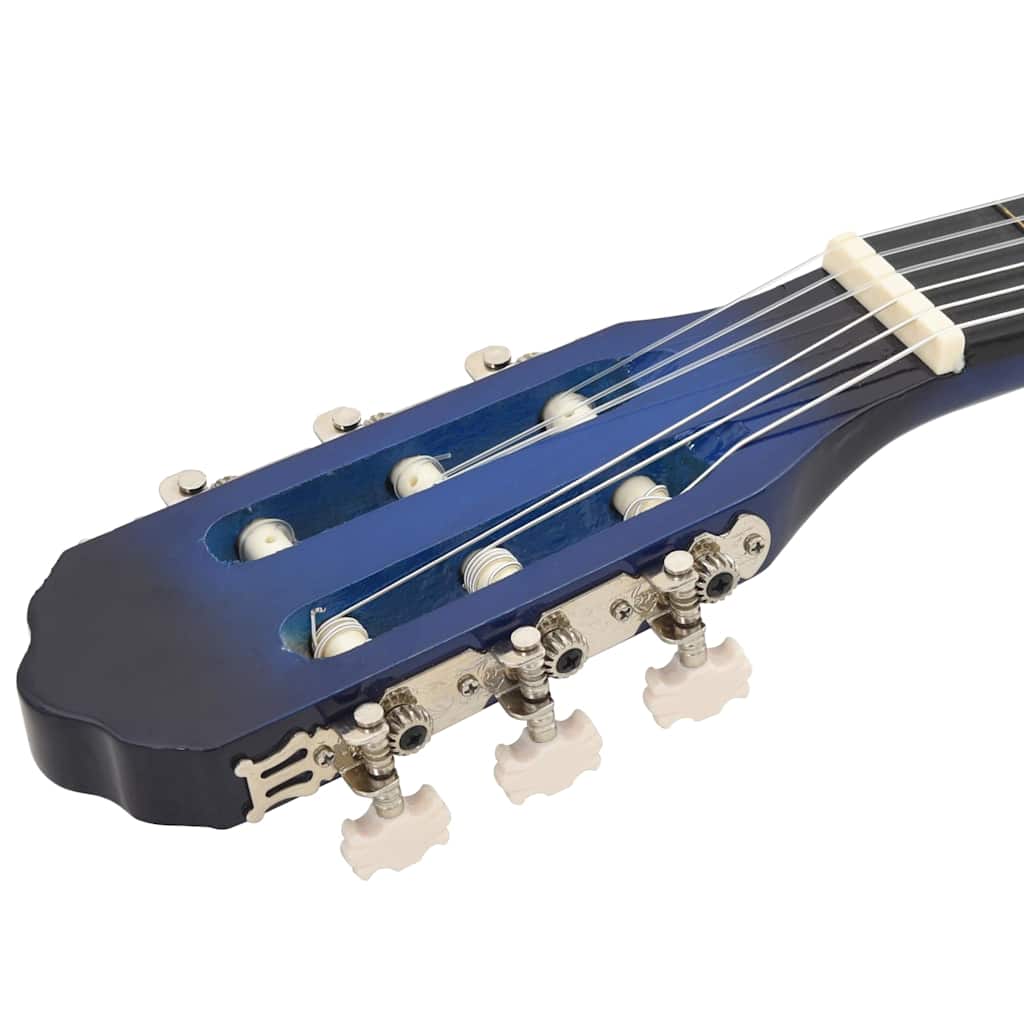12-tlg. Klassikgitarren-Set für Anfänger Blau 4/4 39