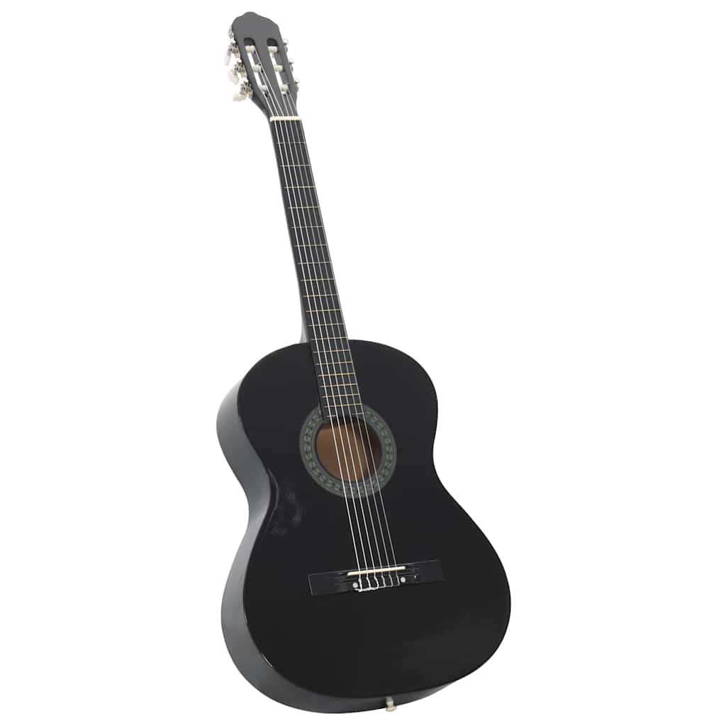 12-tlg. Klassikgitarren-Set für Anfänger Schwarz 4/4 39