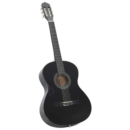 12-tlg. Klassikgitarren-Set für Anfänger Schwarz 4/4 39