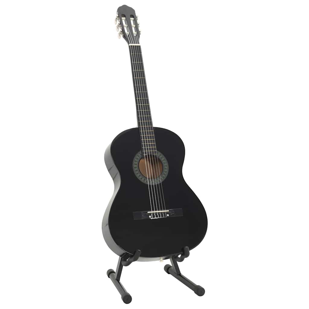 12-tlg. Klassikgitarren-Set für Anfänger Schwarz 4/4 39