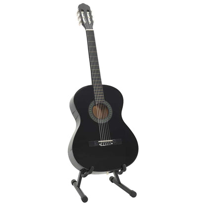 12-tlg. Klassikgitarren-Set für Anfänger Schwarz 4/4 39