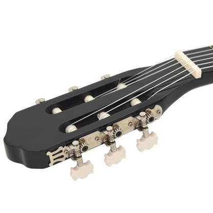12-tlg. Klassikgitarren-Set für Anfänger Schwarz 4/4 39