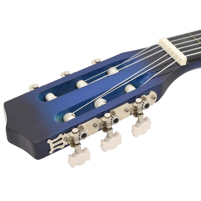 8-tlg. Klassikgitarren-Set für Anfänger Blau 3/4 36