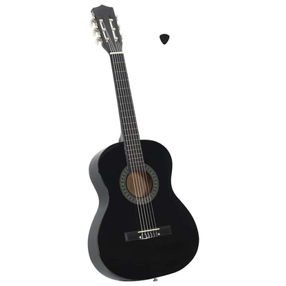 Klassikgitarre für Anfänger und Kinder Schwarz 3/4 36