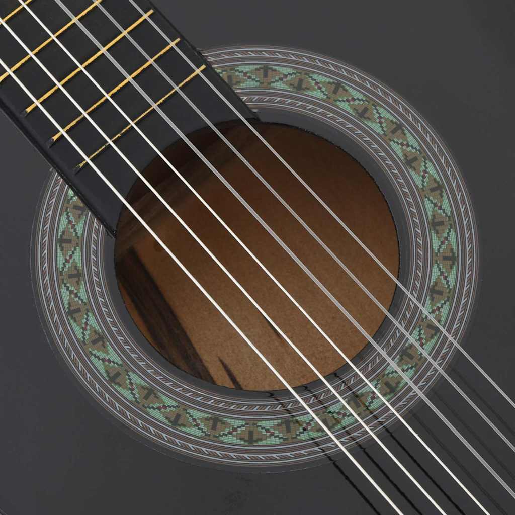 Klassikgitarre für Anfänger und Kinder Schwarz 3/4 36