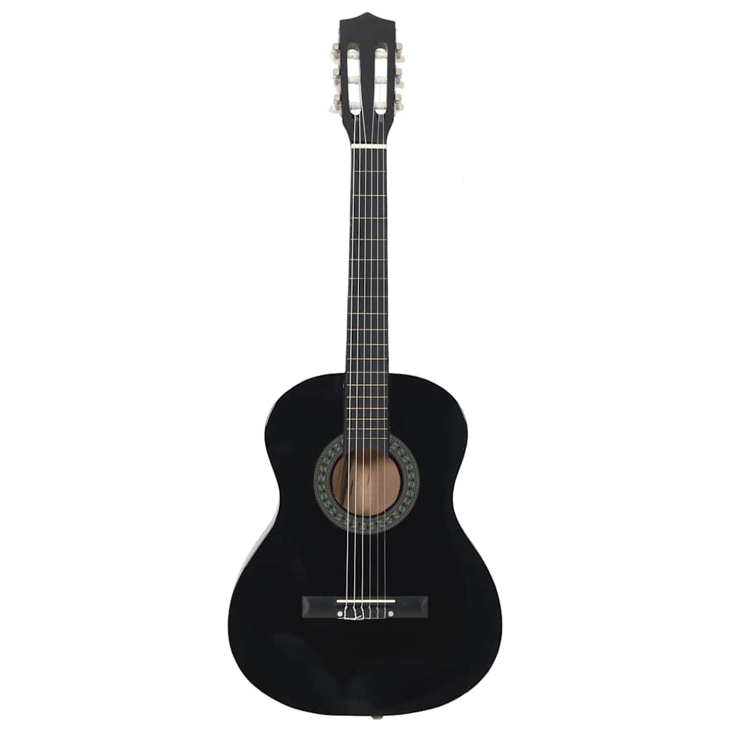 8-tlg. Klassikgitarren-Set für Anfänger Schwarz 3/4 36