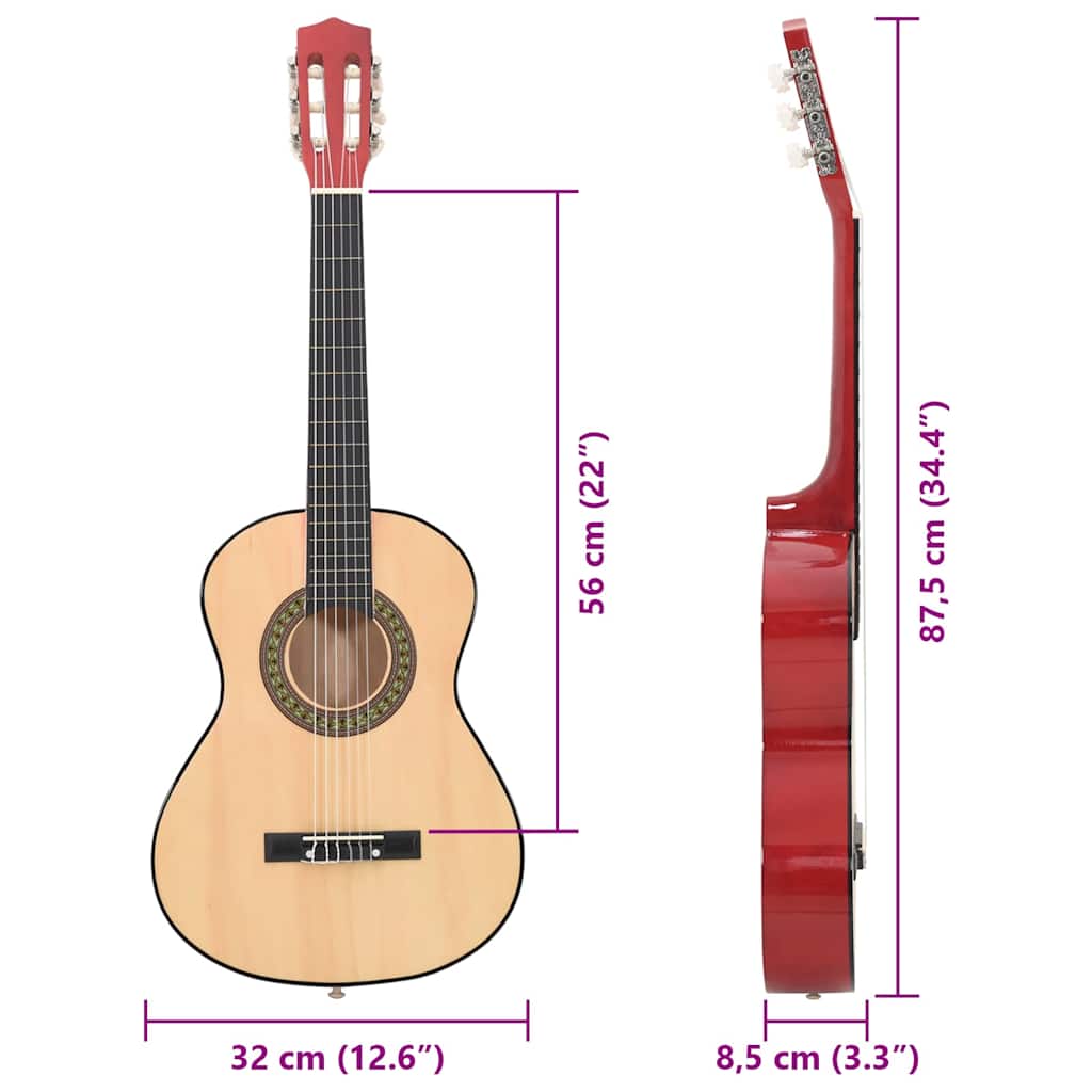8-tlg. Klassische Gitarre für Kinder-Anfänger 1/2 34