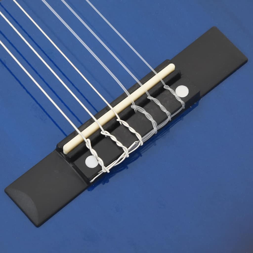 Klassikgitarre für Anfänger und Kinder Blau 1/2 34