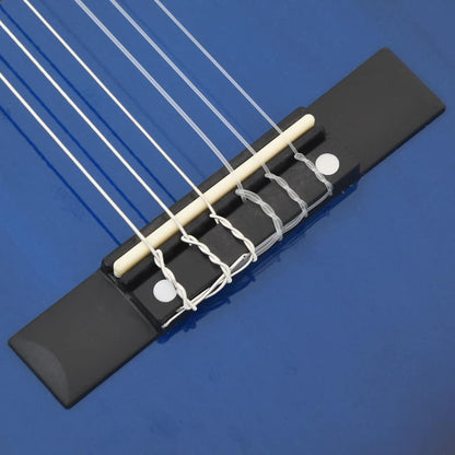 Klassikgitarre für Anfänger und Kinder Blau 1/2 34