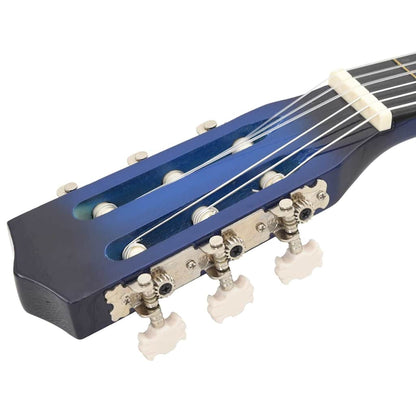 Klassikgitarre für Anfänger und Kinder Blau 1/2 34