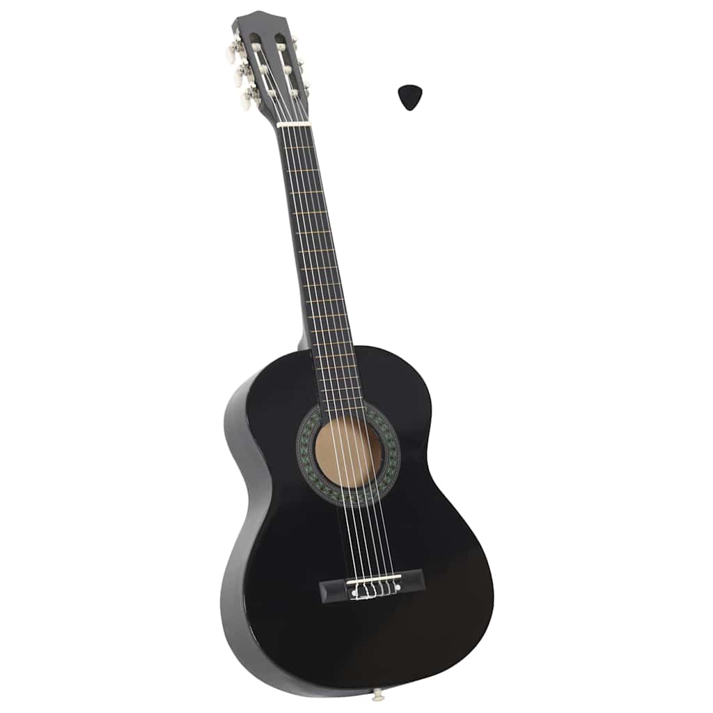 Klassikgitarre für Anfänger und Kinder Schwarz 1/2 34