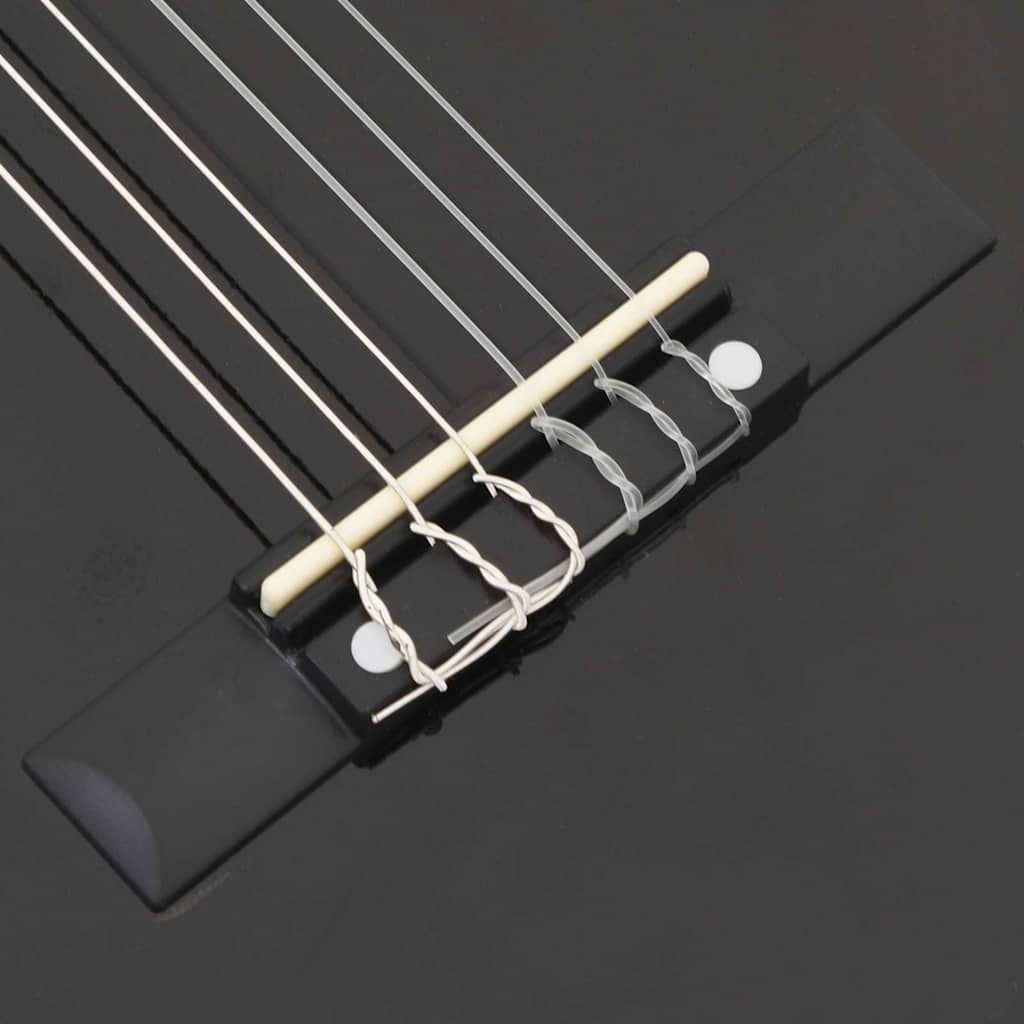 Klassikgitarre für Anfänger und Kinder Schwarz 1/2 34