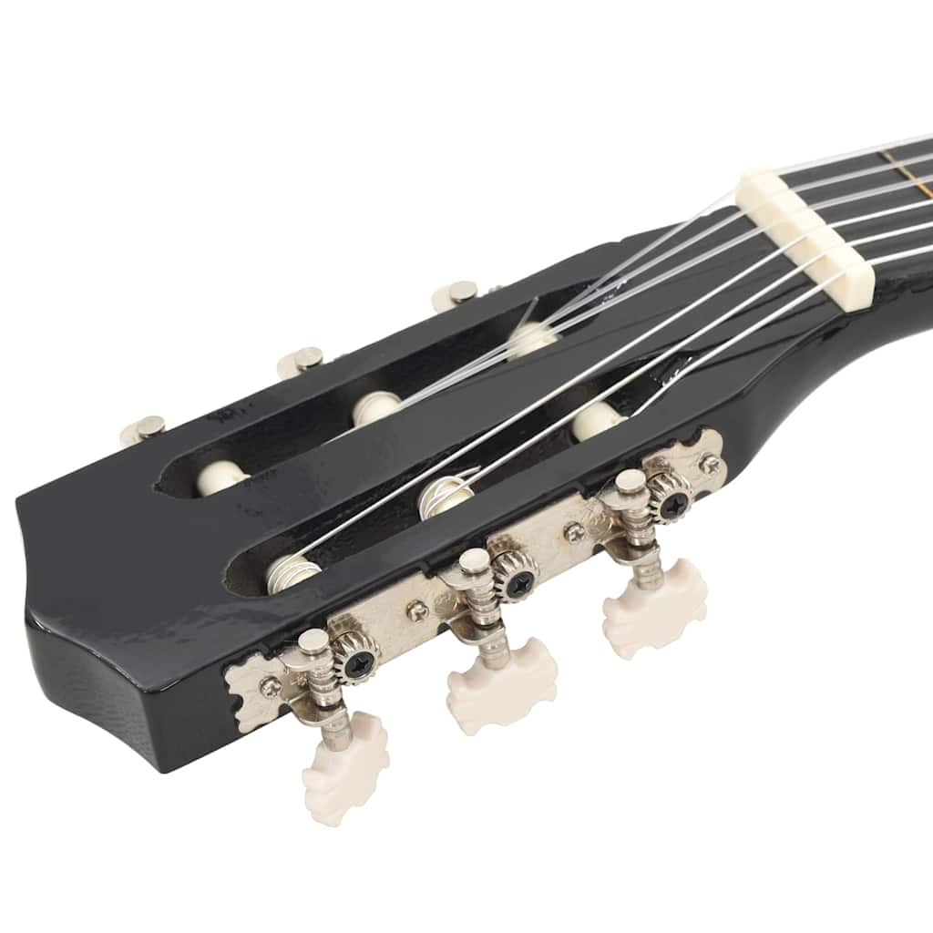 8-tlg. Klassikgitarren-Set für Anfänger Schwarz 1/2 34