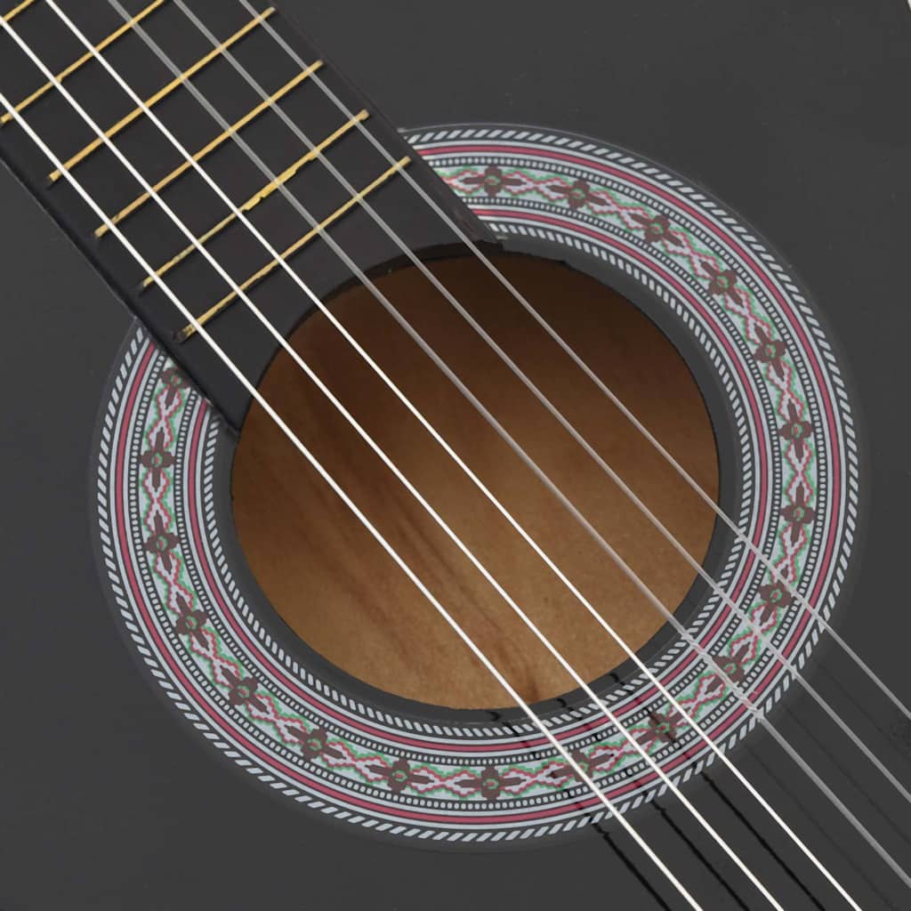 Westerngitarre Cutaway mit 6 Saiten Schwarz 38